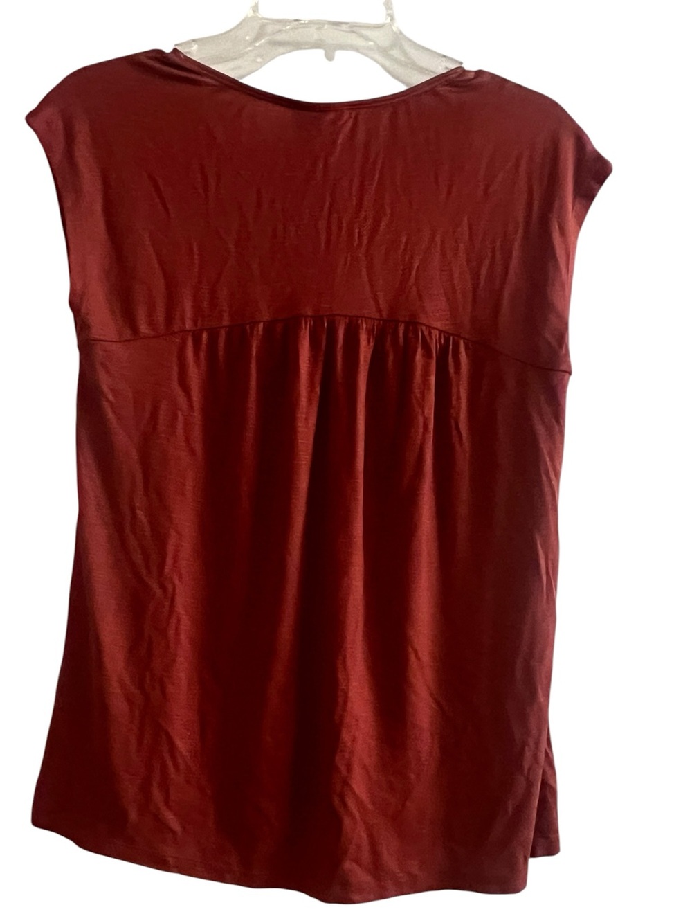 NEW Knox Rose Embroidered Cap Sleeve Top Rust M - Picture 2 of 3